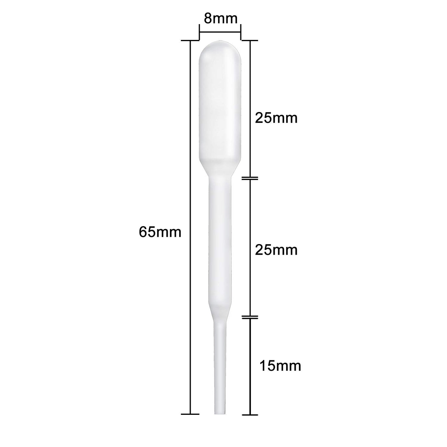 BronaGrand 200 Pieces Graduated Transfer Pipettes Plastic Eye Dropper Disposable Essential Oils Pipettes,Clear,Capacity 0.2ml