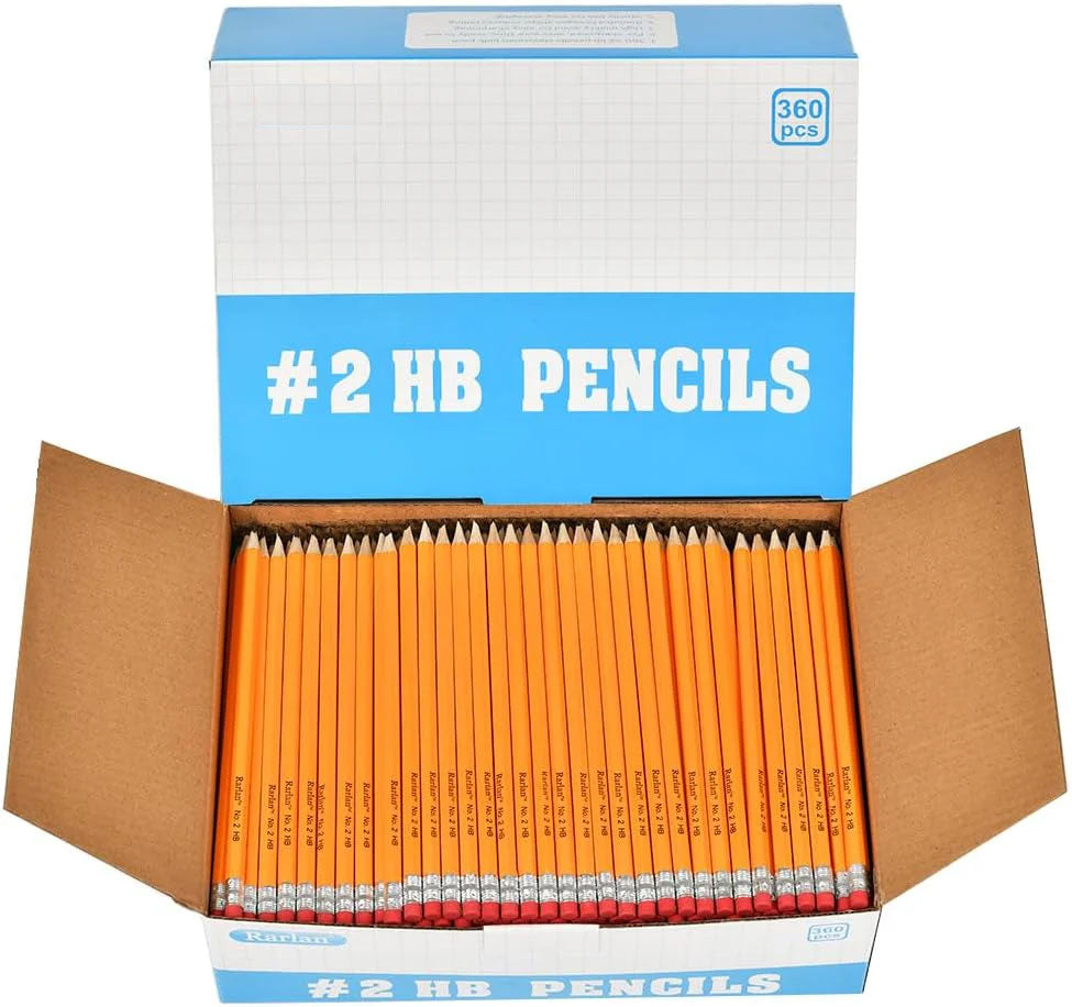 Aylifu  Wood-Cased #2 HB Pencils, Pre-sharpened, 360 Count Bulk Pack