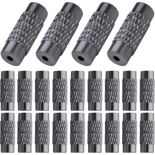 50pcs Gun Black Screw Twist Clasps Brass Barrel Tube Fastener Cord End Caps Jewelry Clasps Decorative Accessories for DIY Bracelet Necklace Craft Supplies Jewelry Making