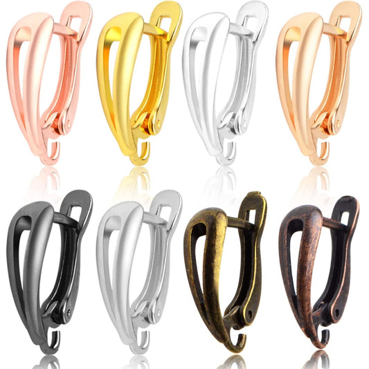 16pcs Leverback Earring Hooks Brass French Earring Hooks Ear Wire with Open Loop Round Dangle Earrings Connectors for Women DIY Jewelry Making Birthday Party Favor Gifts, 8 Colors