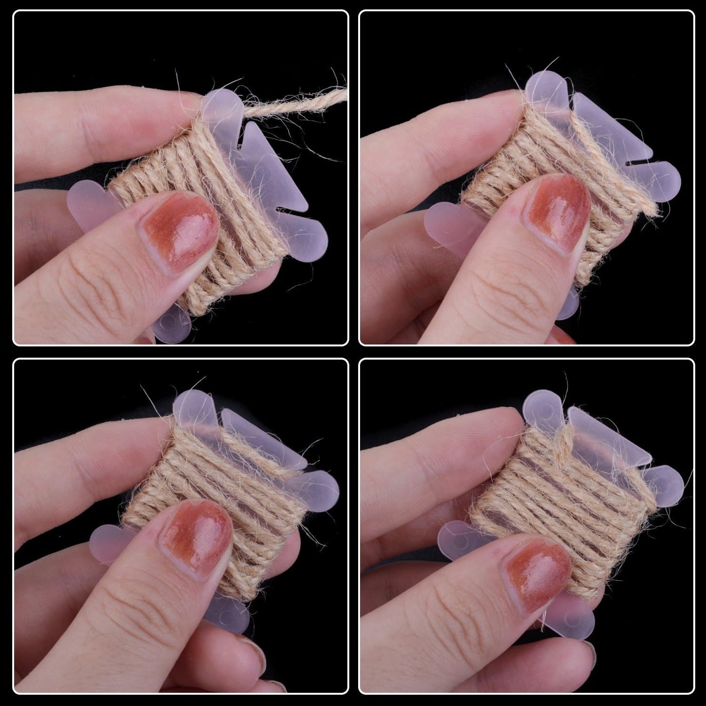 BronaGrand 100 Pieces Plastic Floss Bobbins Embroidery Thread Cards Cross Stitch Bobbin Thread Organizer