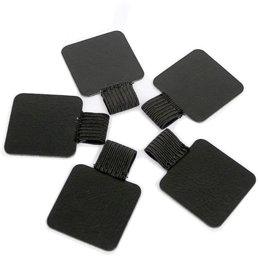 5pcs Self-adhesive Leather Pen Holder with Elastic Loop for Notebooks, Journals,Calendars and Planners (Black)