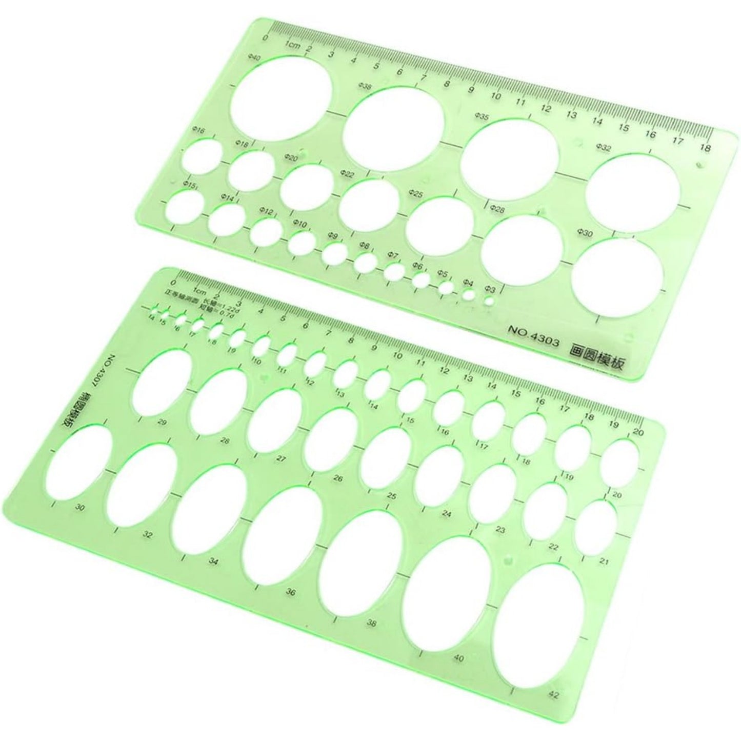 BronaGrand 4 Pcs Drawing Stencils Plastic Ruler Animals Painting Templates for Kids Clear 4 Colors