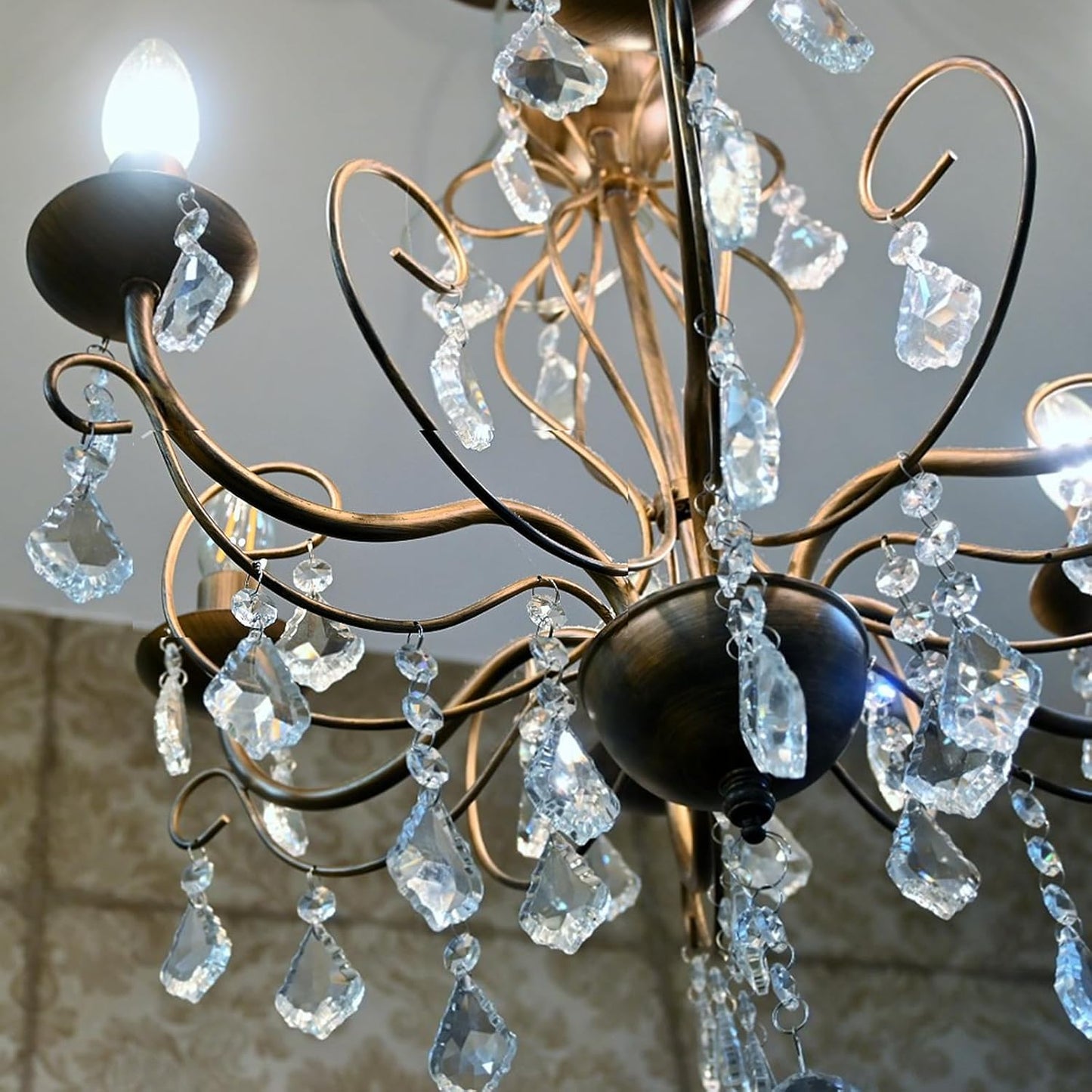 12 Pieces Clear Glass Crystal Chandelier Prisms Maple Leaf Hanging Crystals Pendant Parts Replacements with Hooks for Window Chandelier Wedding Christmas Tree Decoration