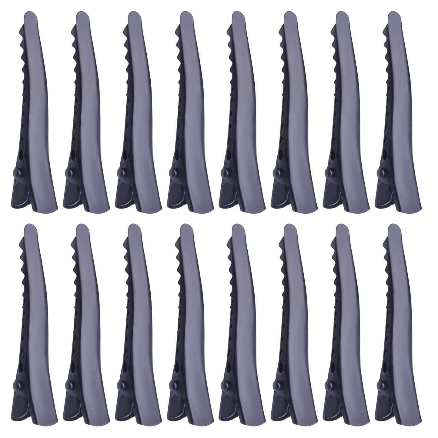 100pcs 45mm Black Alligator Hair Clips Metal Duckbill Hairpins Professional Non-slip Single Prong Curl Clips Teeth Bows Hairclips Hairdressing Salon Styling Hair Grip DIY Accessories for Women Girls
