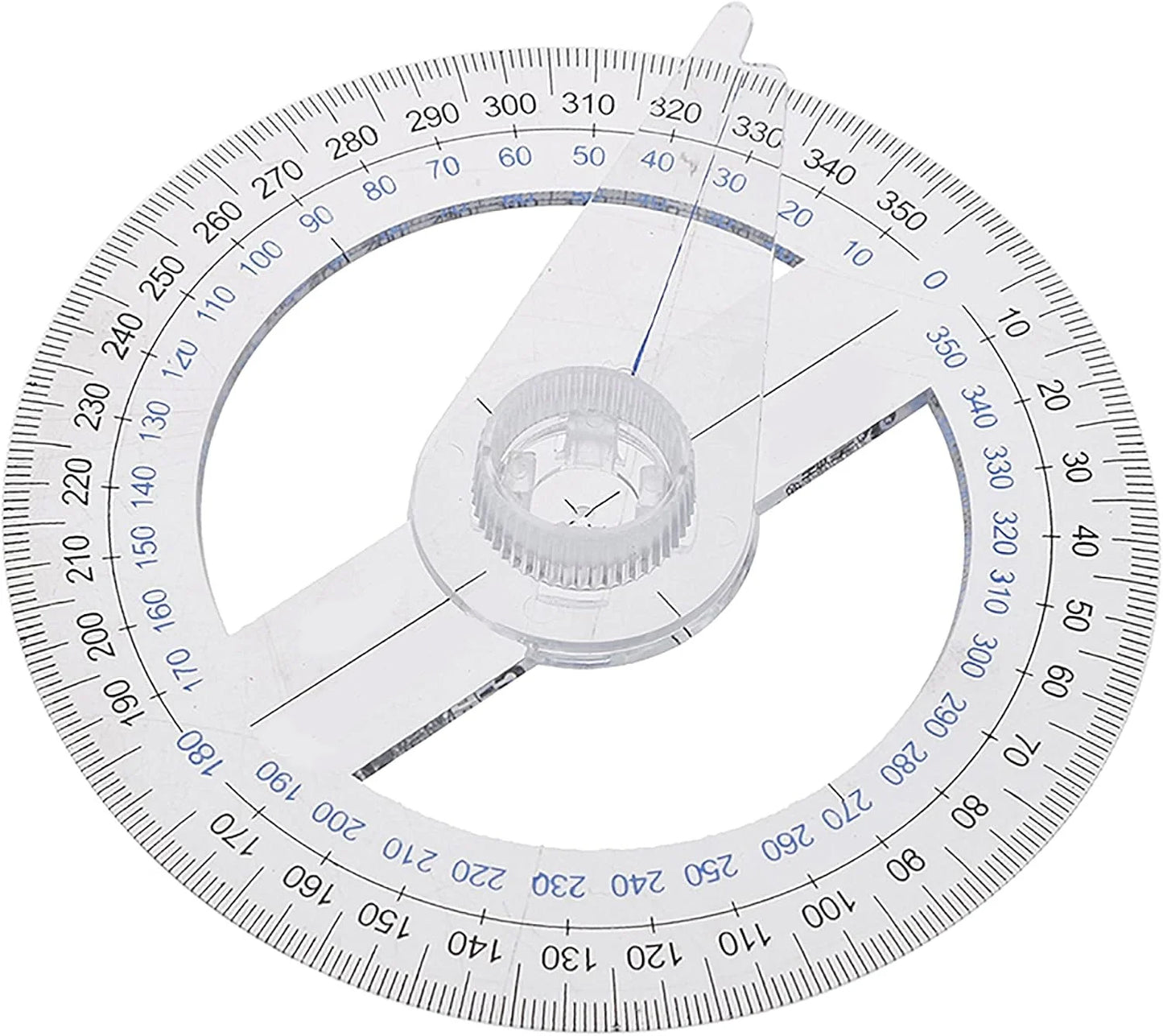 Aylifu 360° Protractor Pack of 2 Protactors Plastic Protractor Math Protractors Clear Protractor Ruler Drafting Tools Circle Protractor for Geometry
