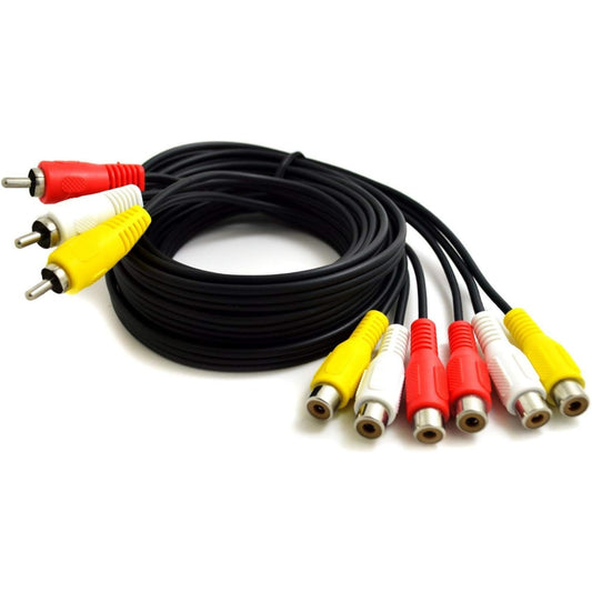 BronaGrand 3 RCA Male Jack to 6 RCA Female Plug Splitter Audio Video Av Adapter Cable (3FT)