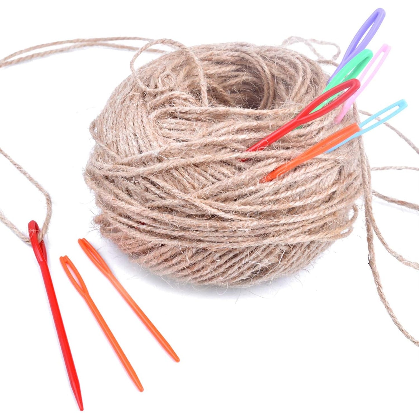 30pcs Colorful Large Eye Plastic Sewing Needles for Kid Weave Education