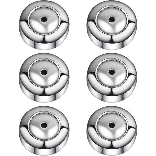 6pcs Hypoallergenic Round Disc Earring Backs Stainless Steel Locking Secure Pierced Earring Backs Replacements for Studs Earrings Droopy Ears, 8 mm x 8 mm x 3 mm