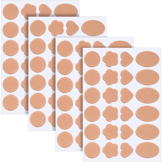 5 Sheets (120pcs) Earring Support Patches Foam Earring Lifters Invisible Ear Lobe Support Pads Earring Backs for Large Heavy Earrings Types Stabilizers, 4 Styles, Skin Color