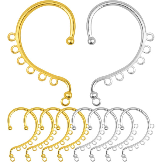 20 Pieces Vintage Ear Cuffs Hooks Climber Cartilage Earrings Ear Cuff Dangle Wrap Crawler Earring Hoop for Women Gifts DIY Earrings Jewelry Making, 2 Colors