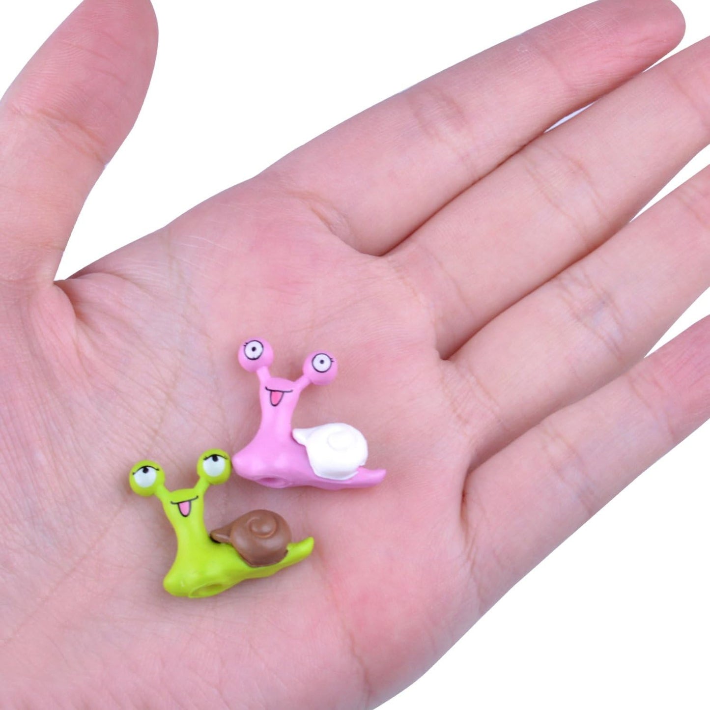 BronaGrand 10pcs Garden Ornament Miniature Snail Figurine Resin Craft Fairy Dollhouse Decor Bonsai Plant Decoration